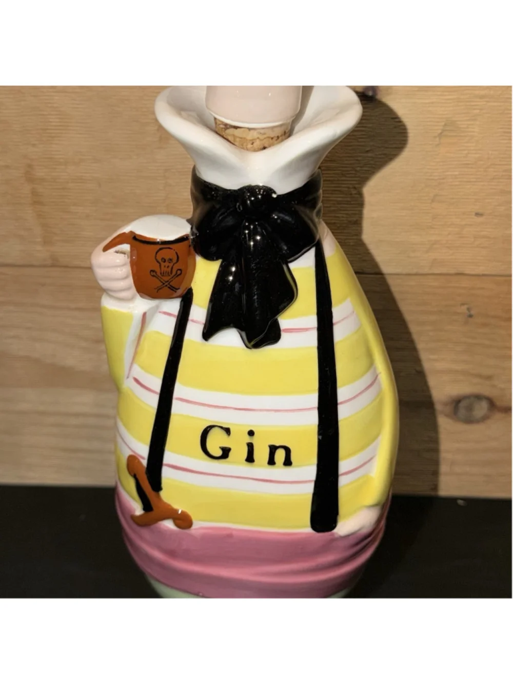 Lego Leo Goldman 1960 Kitschy Pirate Gin Bottle Decanter Japan MCM Rare Vtg Bar